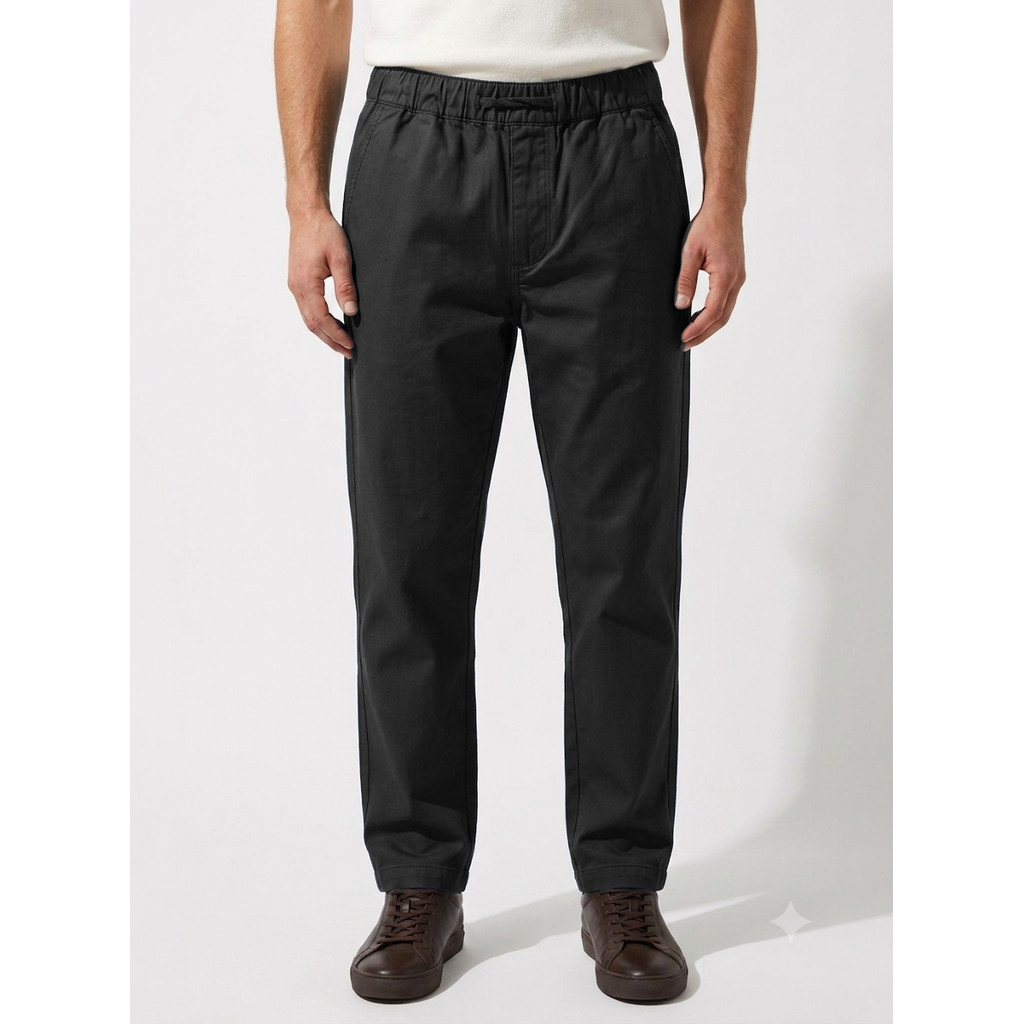 LARUSSO Celana Jogger Pria Premium Casual Ryujin Panjang Black