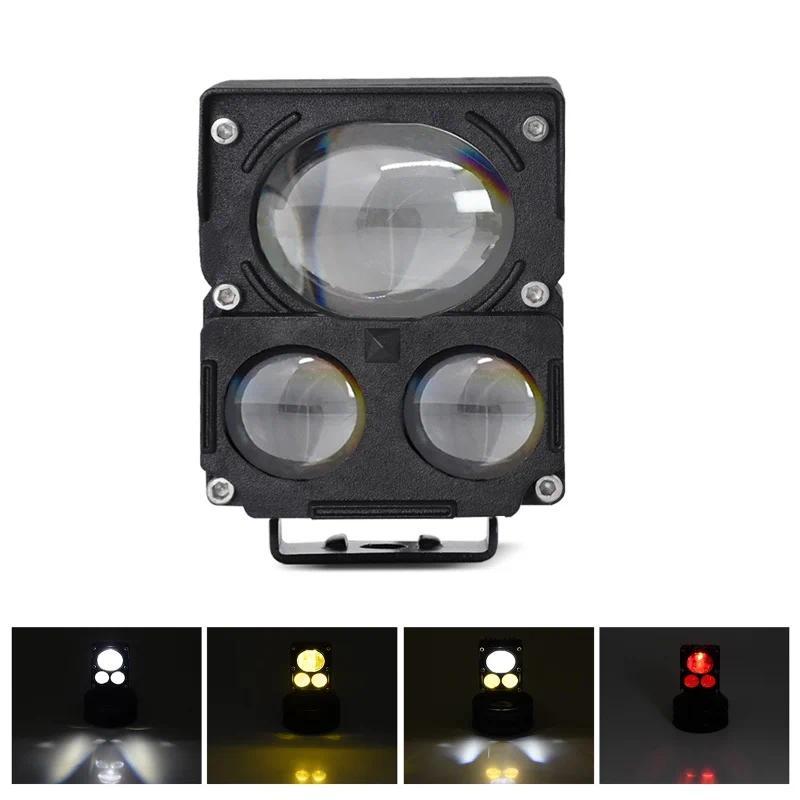 Motorcycle LED Driving Fog Light 60W 6000LM 4 Lighting Modes LED Auxiliary Light With Mounting Brack