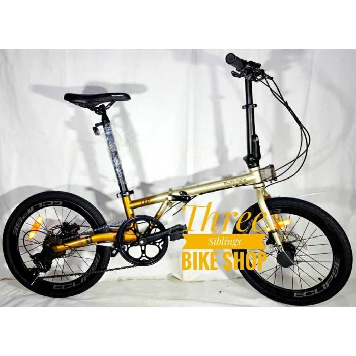 SEPEDA LIPAT ELEMENT CLIP 20 INCH BELGIE-DREAMY TOUPE CHROMOLY, 8 SP