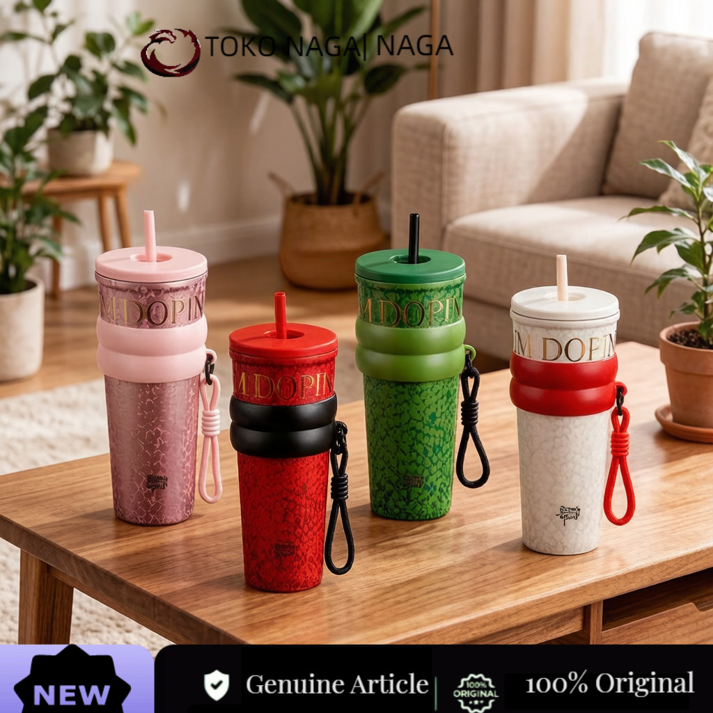 TOKO NAGA nagaTumbler 700ML Stainless Steel Anti Tumpah Botol Minum Sedotan dengan Tali Strap BPA Fr