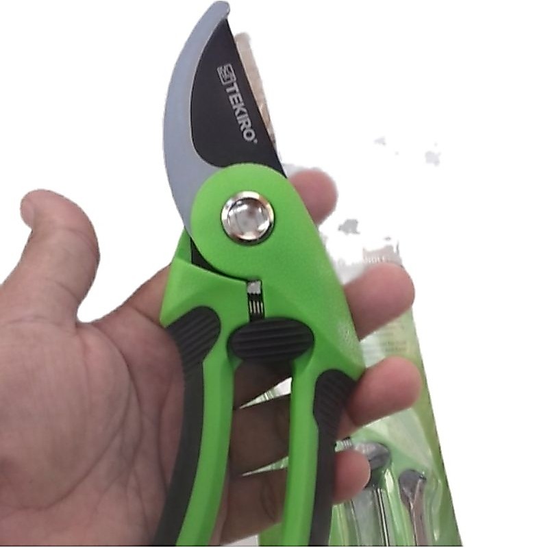Tekiro Gunting Dahan Bengkok Gagang TPR 8" / Pruning Shear Handle Curved TPR 8 inch
