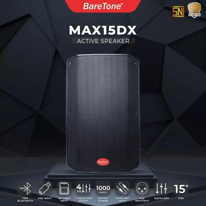 SPEAKER AKTIF BARETONE 15 INCH MAX15DX SPEAKER BARETONE ORIGINAL 2 PCS