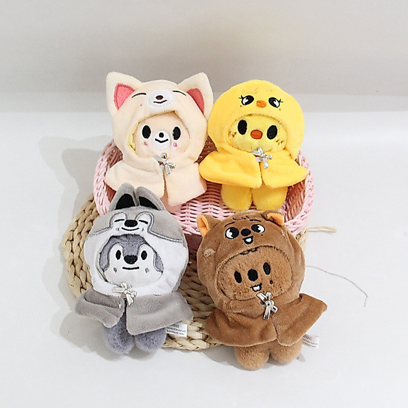 New SKZOO FM Field Week Same Plush Pendant StrayKids Fangcan Bbokari 10cm Cloak Doll Keychain