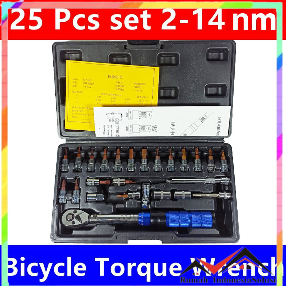 

- MXITA Kunci Pas Torque Wrench Two Way Spanner Tools 2-14nm 25 PCS - DB2010 -