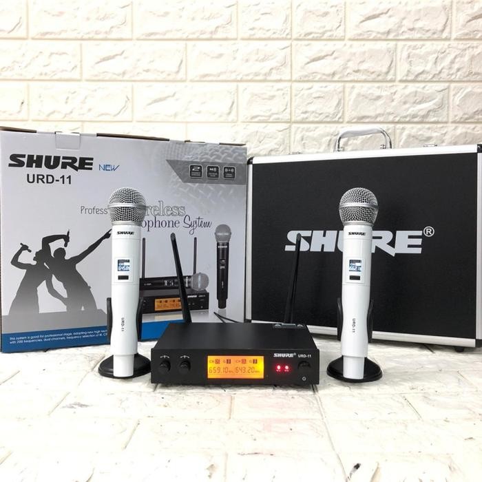 Mic wireless SHURE URD-11 terbaru - Putih