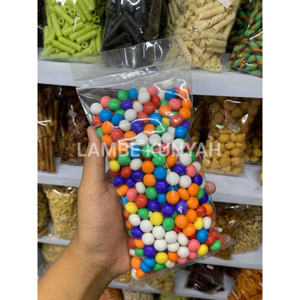 

Permen Biskuit Coklat Warna Warni 250gr Snack Kiloan | LAMBE KUNYAH SNACK