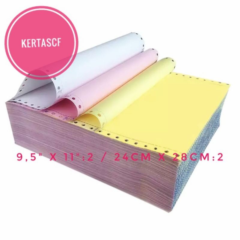 

KertasCF kertas continuous form 3PLY ukuran A4:2 printer dotmatrix