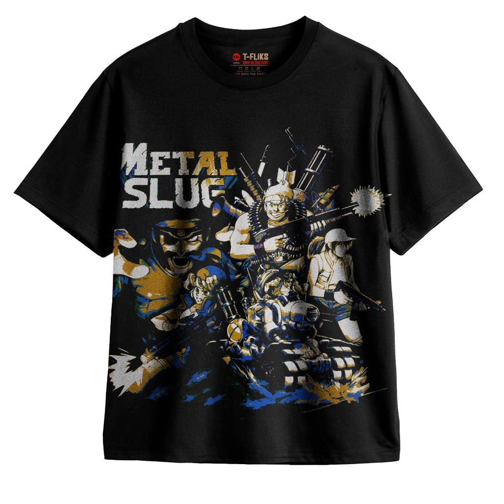 (COD) METAL SLUG KAOS GAME TSHIRT OVERSIZE UNISEX HITAM - TFLIKS