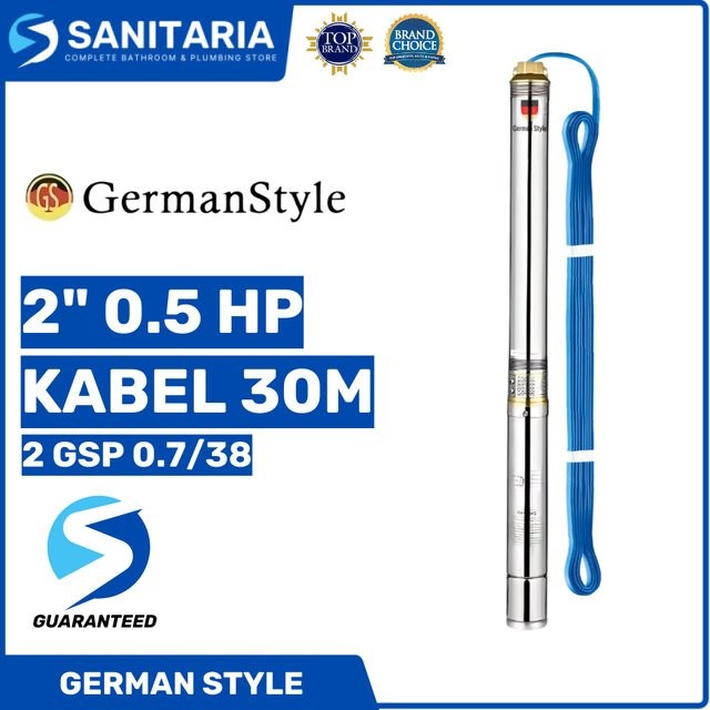 Pompa Satelit German Style 2 inch 0.5 HP KABEL 30M 2 GSP 0.7/38 Sibel / Sumbersible