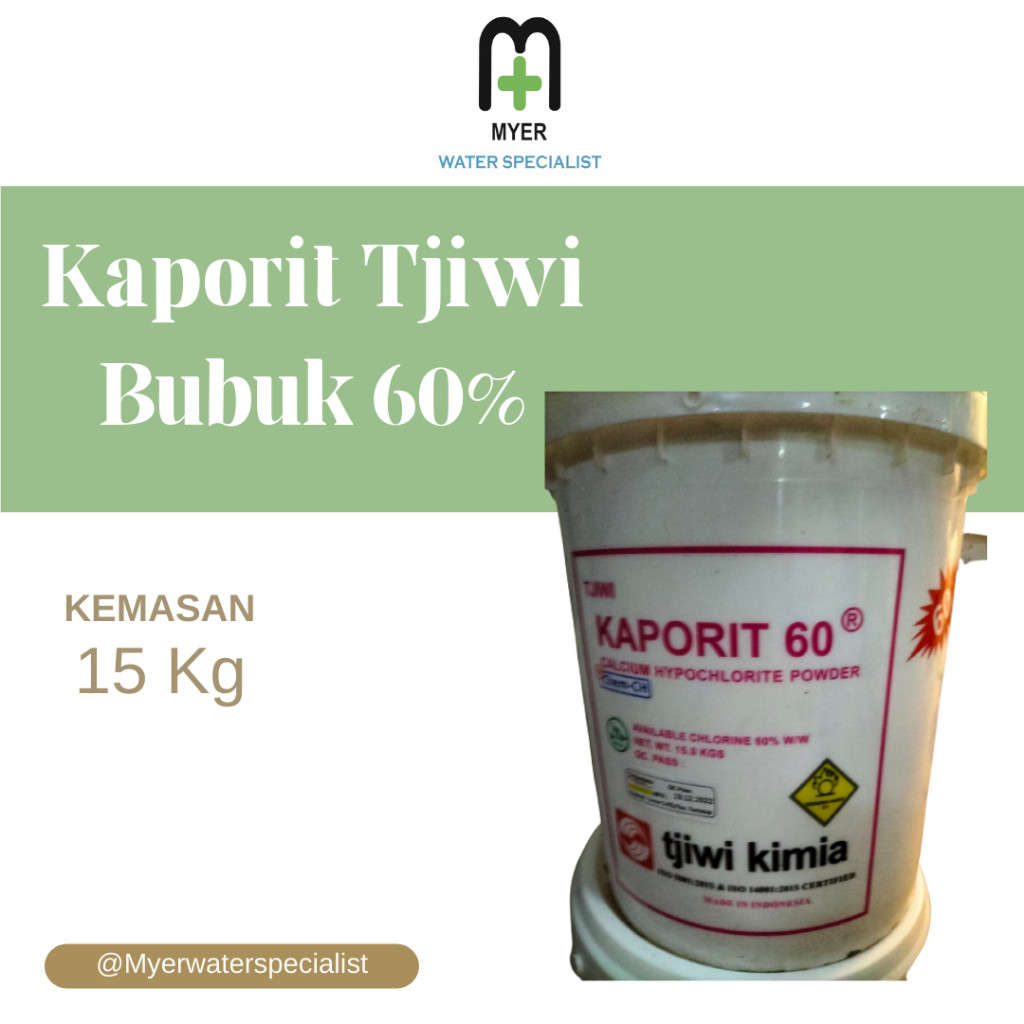 NEW Kaporit Tjiwi Kaporit Bubuk 60% Tjiwi Kaporit Powder 15 kgPREMIUM