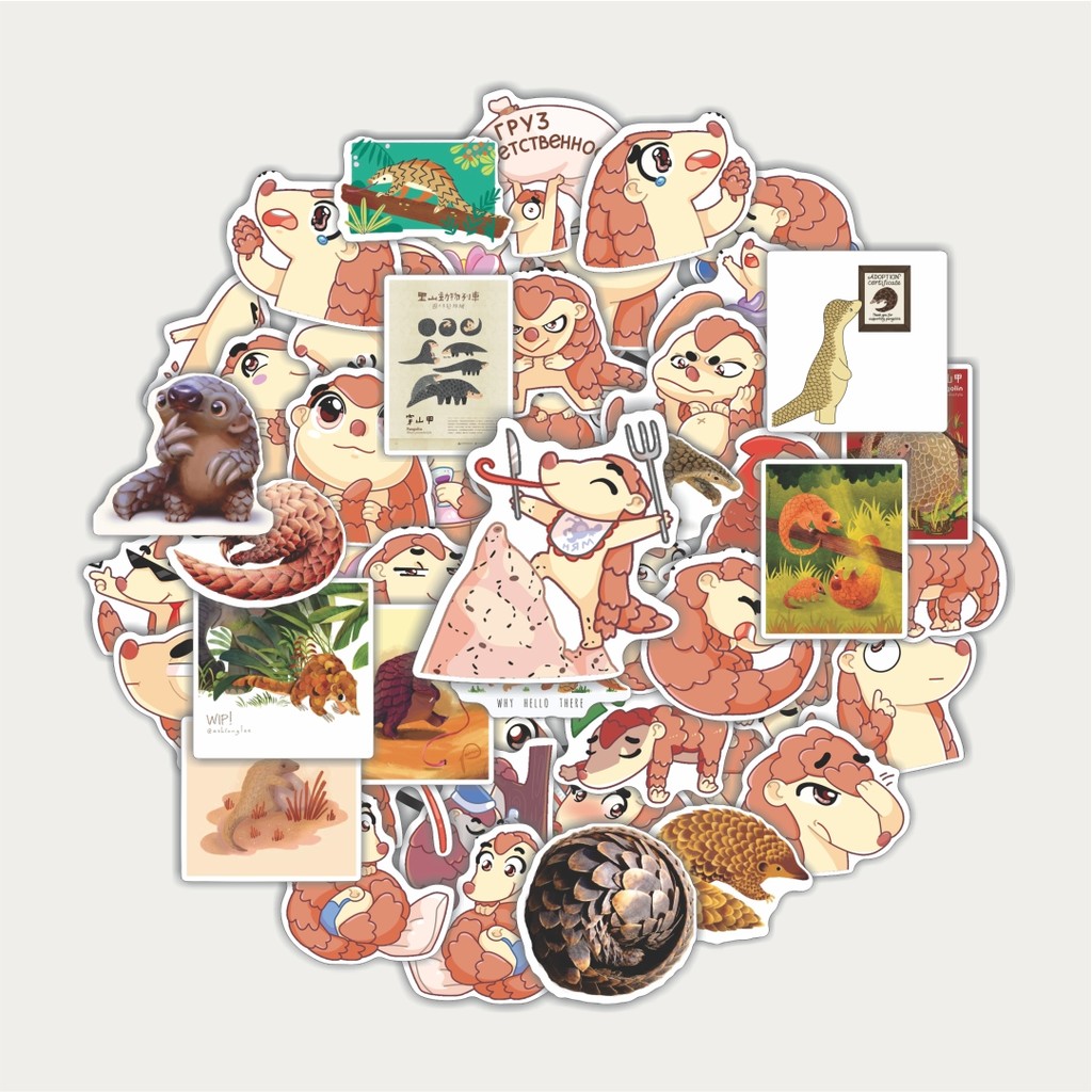 

Sticker Pack Stiker Animal Cute Pangolin | Sticker TUMBLR | Stiker LAPTOP KOPER HELMP