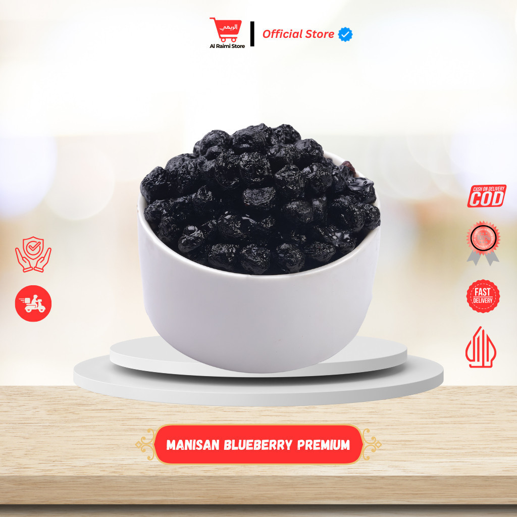 

Blueberry Kering Premium Asli Impor | Manisan Buah Sehat | 250g | 500g | 1kg