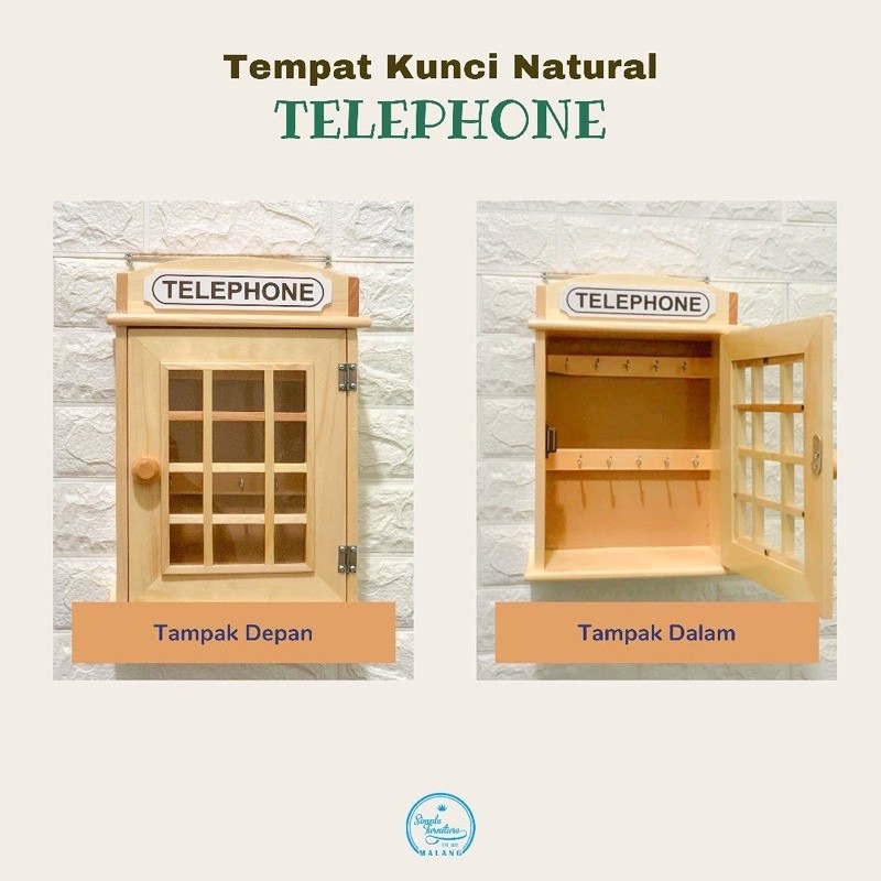 Box/ Tempat Kunci London Kayu Natural