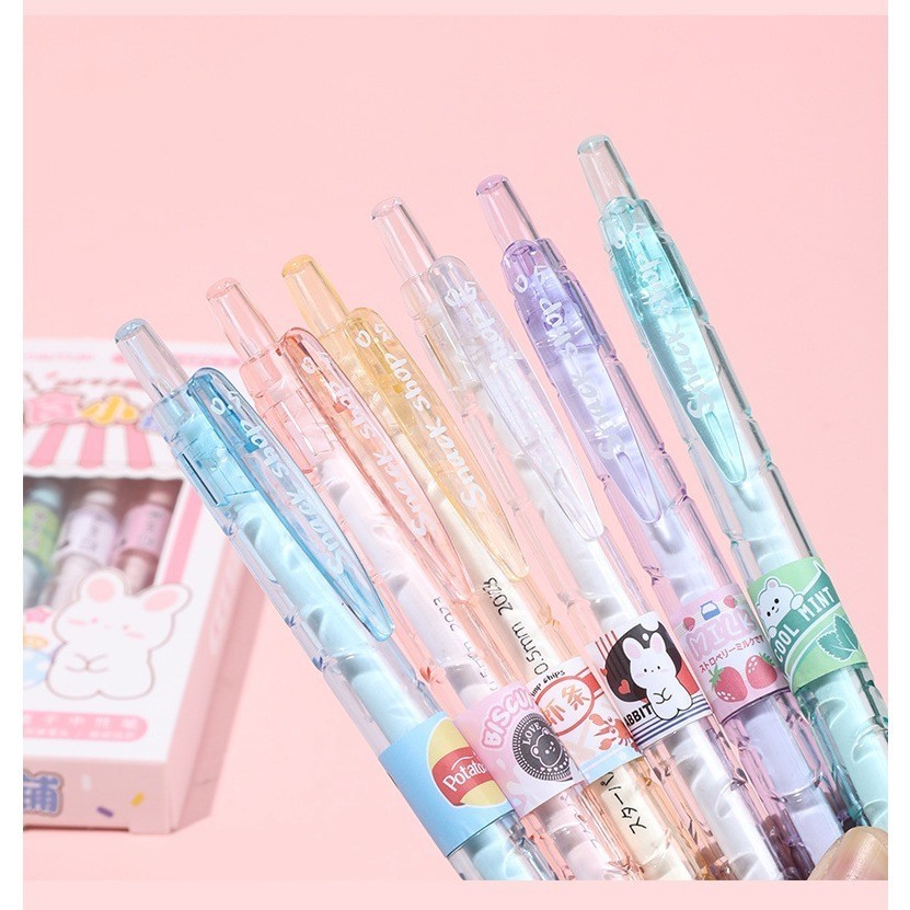 

-JOJU- PENA GEL MEKANIK 1SET 6PCS MOTIF COLORFULL / BOLPOIN MEKANIK 1SET ISI 6PCS / PULPEN MEKANIK