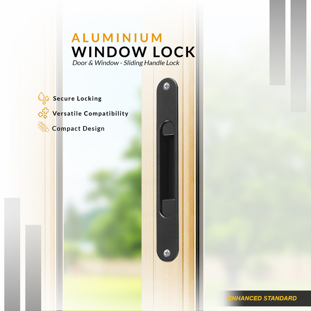 Kunci Pintu Jendela Geser Tanam Aluminium