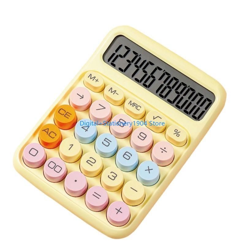 

E06C Transparent Gradient Large Button Calculator Large Screen Electronic Calculator 10 Digit Student Specific Calculator 2025