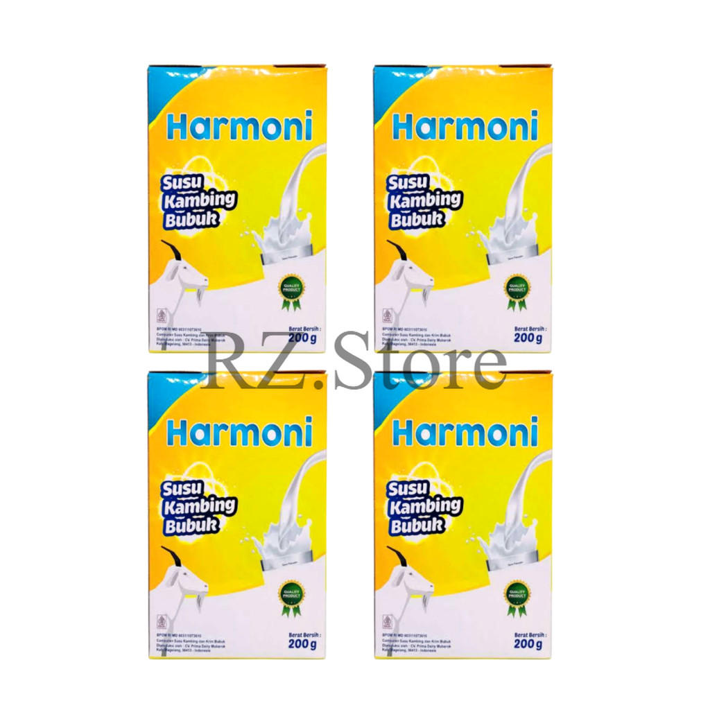

4 BOX Susu Bubuk Etawa Harmoni 200 Gram – Susu Kambing Asli 100% Original BPOM