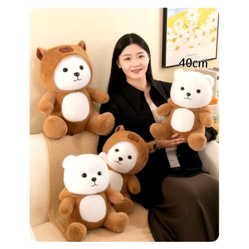 

35 cm Boneka Lucu Teddy Tales Bear Cosplay Manyo Boneka Plush Boneka Mainan Dekorasi Rumah Anak-anak