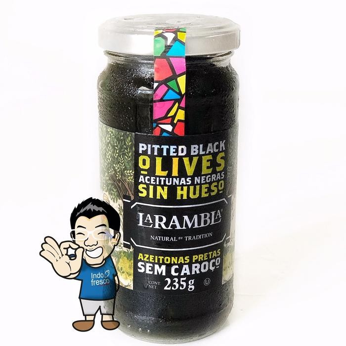 

PROMO! La Rambla Pitted Olives- Buah Zaitun Olive 235 g - Black