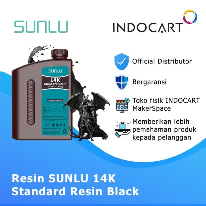 

3D Printer Resin SUNLU 14K Ultra High Precision Standard Resin 1Kg - Black