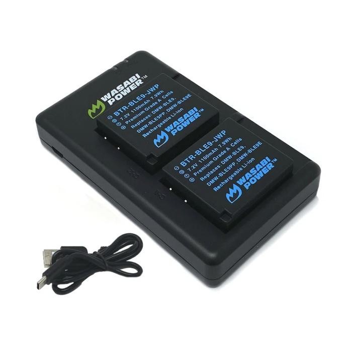 Wasabi Power Battery & Charger KIT for Panasonic DMW-BLE9 DMW-BLG10 DMW BLE9 BLE9E BLG10 BLG10E Bate