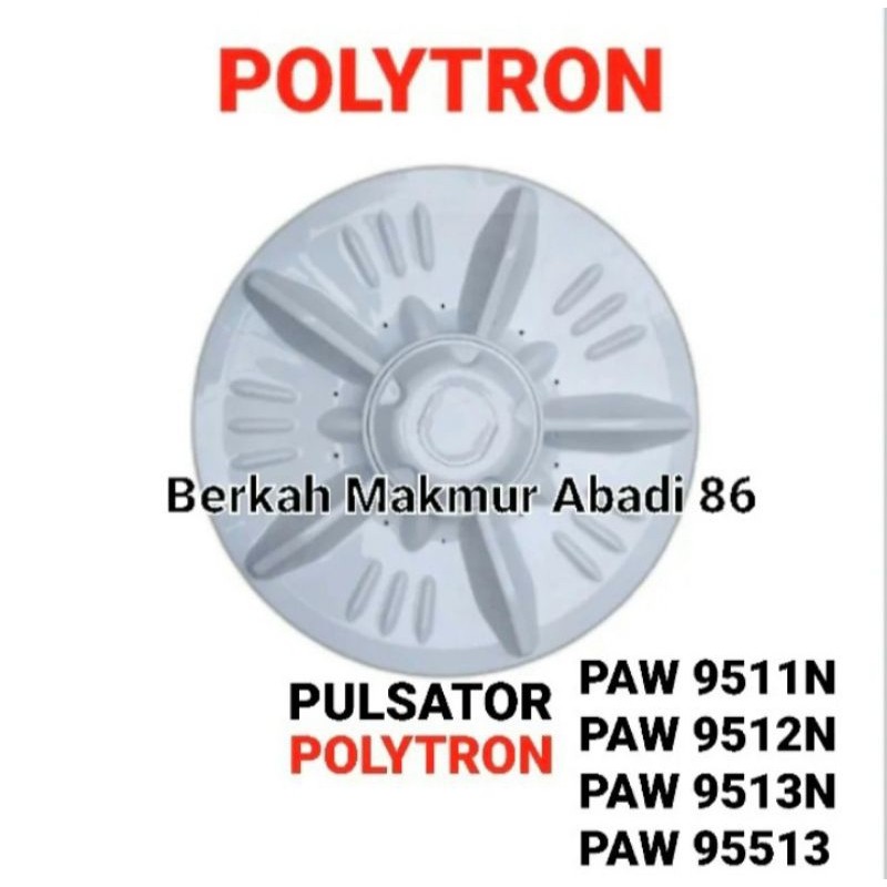 Pulsator Mesin Cuci POLYTRON 1 Tabung PAW 9511 N - PAW 9512 N - PAW 9513 N - PAW 95513 Pulsator Poly