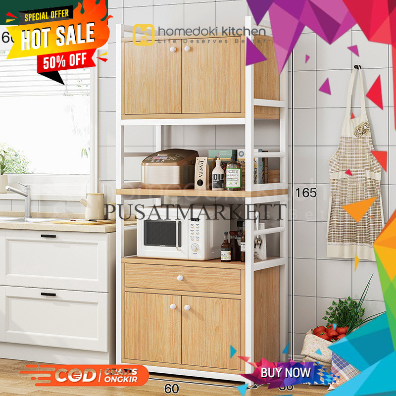 Homedoki Kitchen - Rak Microwave Rak Penyimpanan