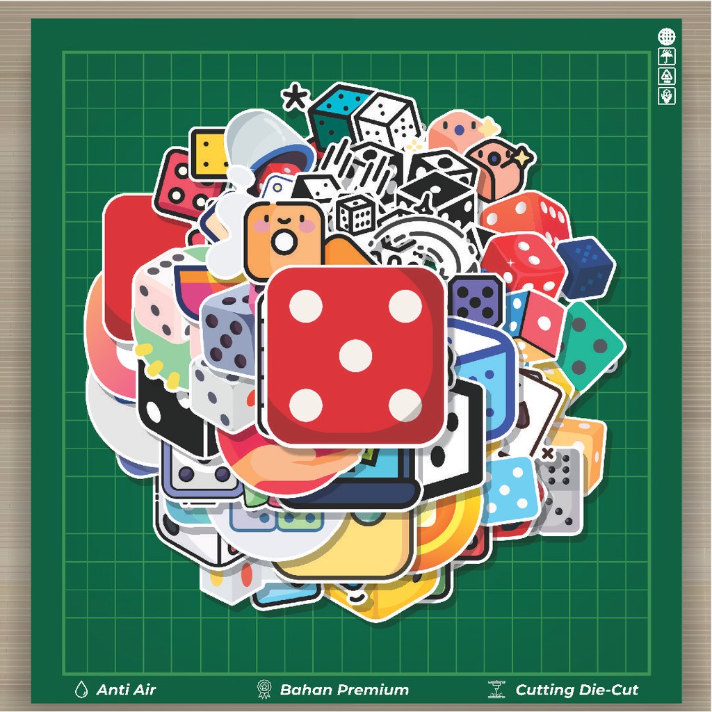

HOT 50 PCS STIKER Stiker Permainan Dadu Mix Stiker Fashion Cars Decal Dingin Kartu Album Custom Vinyl Anti Air- Sticker Aesthetic Buku Journal Koper Casing HP Tablet Laptop Helm Motor Botol Minum
