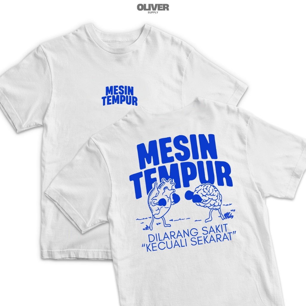Kaos Kata Kata "Mesin Tempur Dilarang Sakit Kecuali Sekarat" / baju kaos kata kata / baju kaos pria 