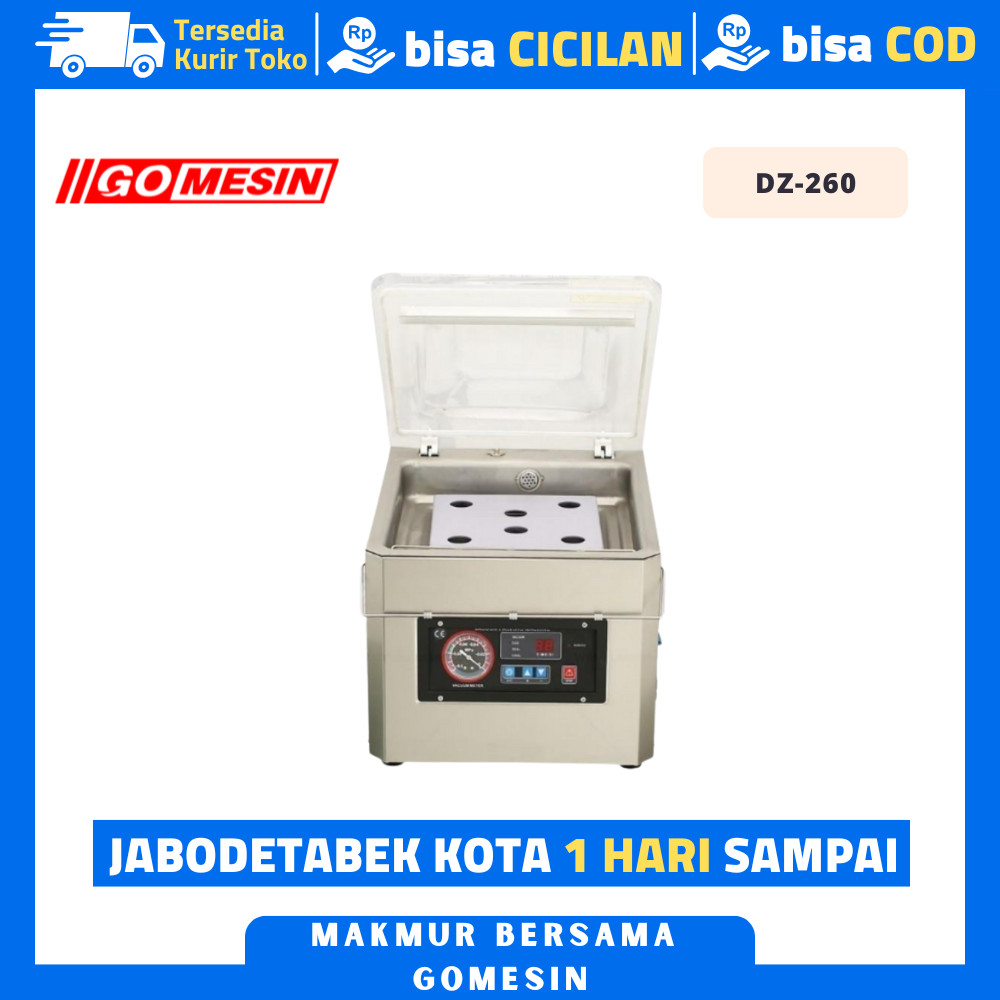 VACUUM SEALER GETRA DZ 260 PD DZ 260PD DZ-260/PD DZ-260PD MESIN VAKUM PLASTIK KEMASAN GARANSI RESMI