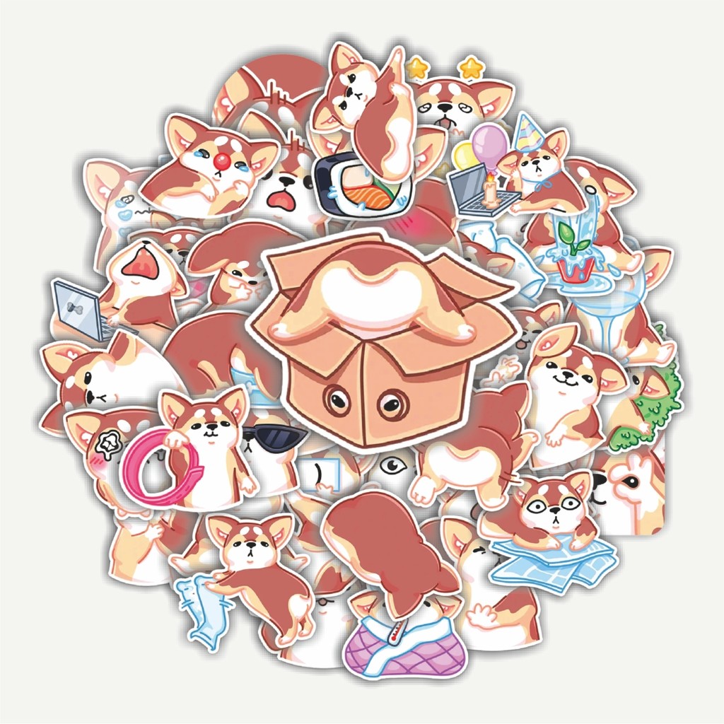 

Sticker Pack Stiker Funny Character Baton The Good Dog | Sticker TUMBLR | Stiker LAPTOP KOPER HELM