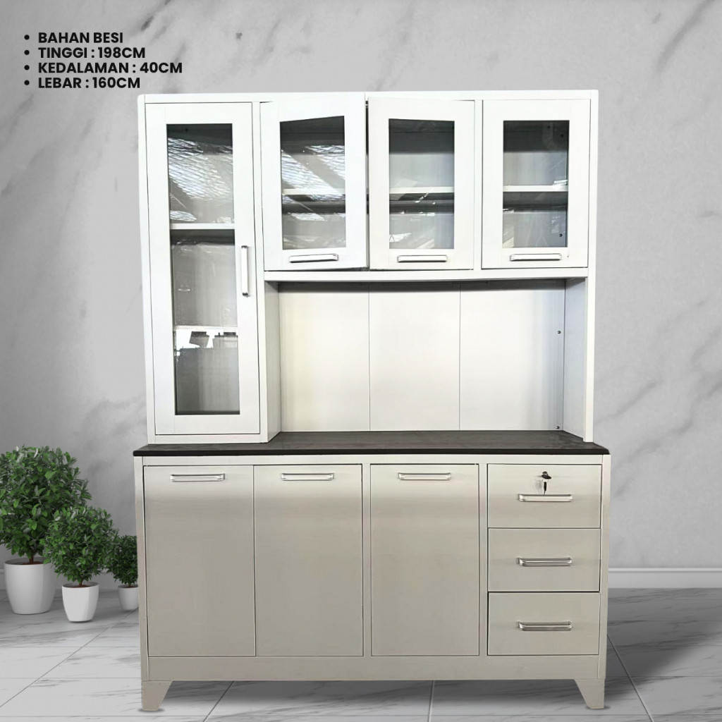 JOLEE-Lemari Dapur Minimalis Rak Dapur Serbaguna Rak Penyimpanan Dapur  /Lemari Ruang Makan