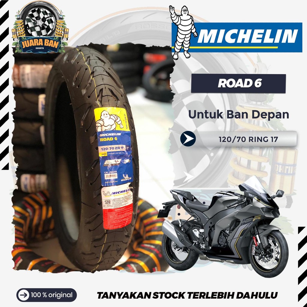Ban Motor Sport Touring MICHELIN ROAD 6 120/70-17 180/55-17 TUBELESS RING 17