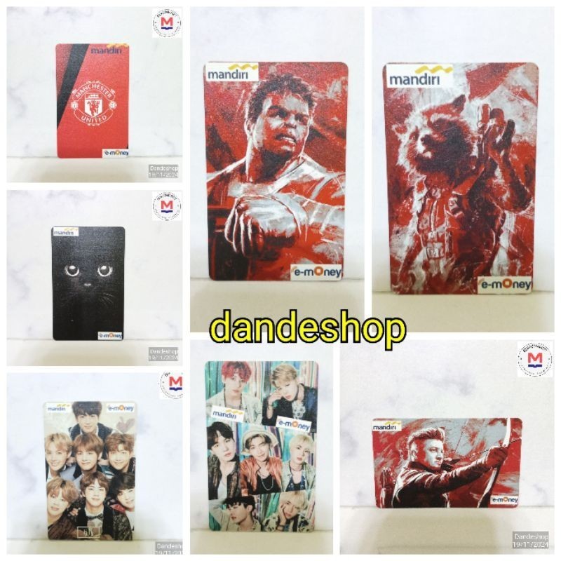 Kartu e-Toll Mandiri BTS AVENGERS e-money etoll emoney (Hasil CUSTOM) - TOKO DANDES