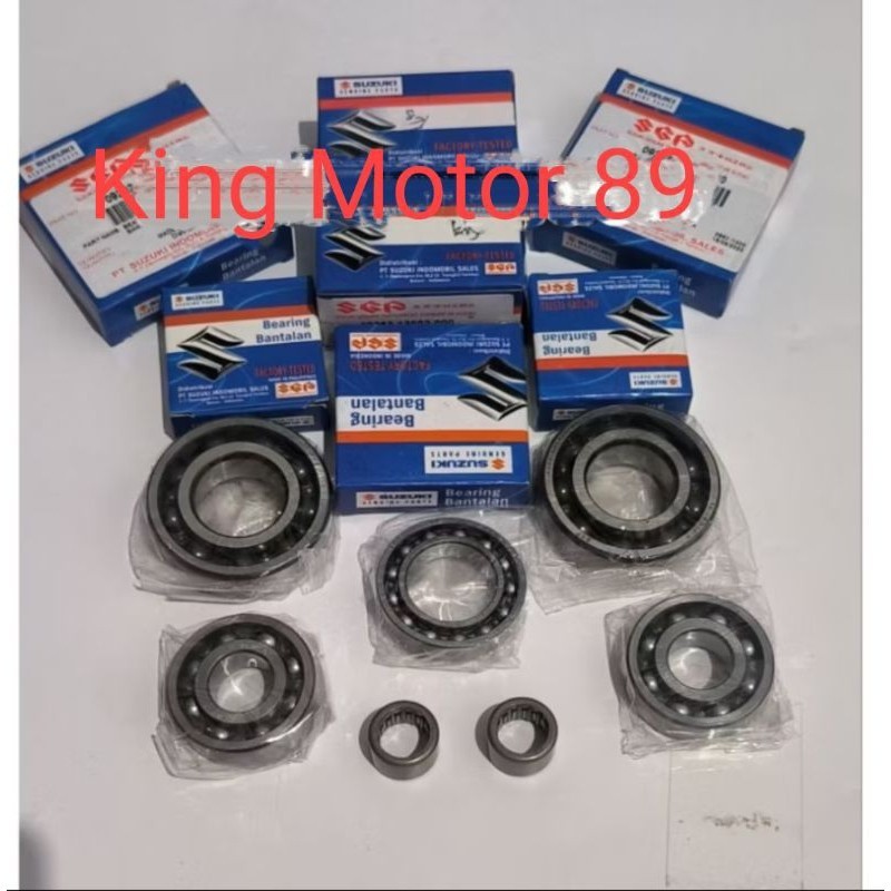 Bearing mesin set kruk as rasio satria 2tak 2 tak hiu lumba lscm RK cool original sgp Suzuki