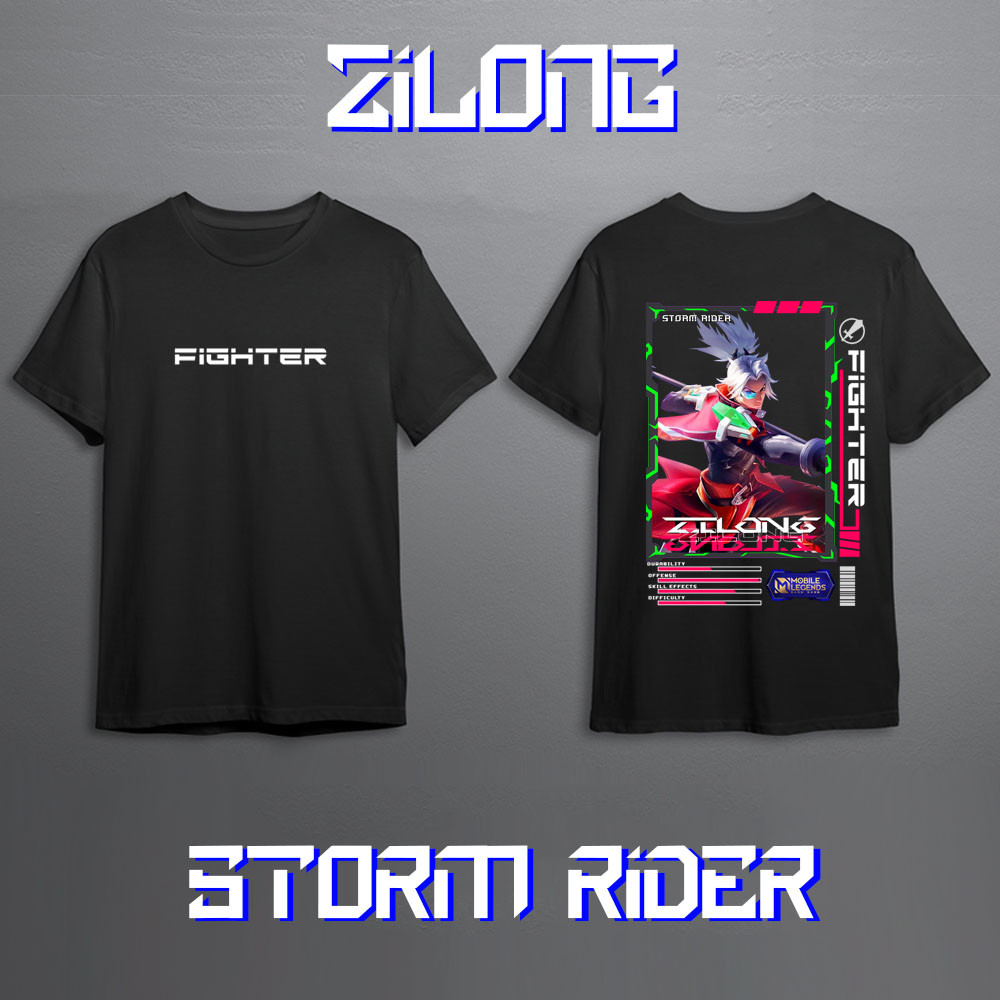 KAOS HERO MOBILE LEGEND ZILONG FIGHTER SKIN KEREN//KAOS ML//KAOS MOBILE LEGEND//KAOS ZILONG//KAOS ZI