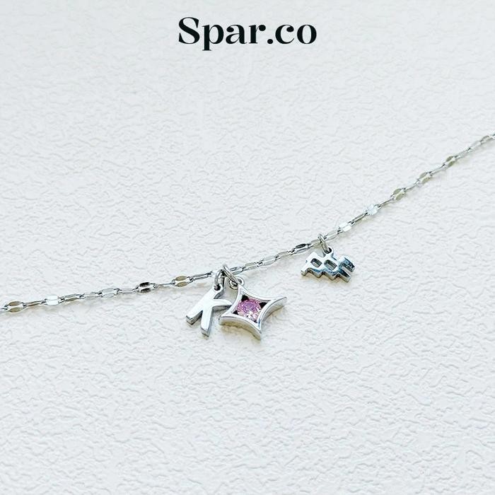 Spar.co Zodiac Charm Liontin Silver Platinum - Liontin Zodiak Untuk Kalung atau Gelang Aksesoris Wan