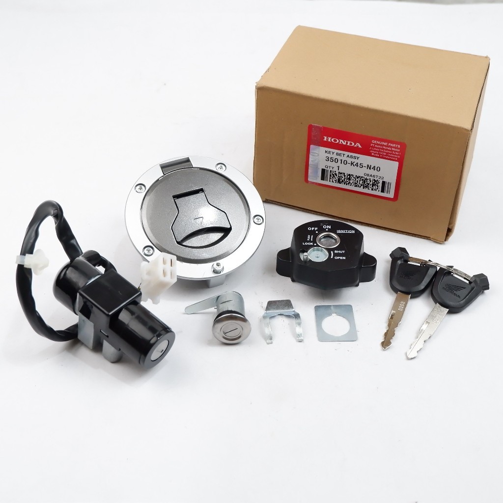 Kunci Kontak Set Tutup Bensin Honda CBR 150R Original – 1 Set Lengkap Kunci Kontak + Fuel Cap CBR150