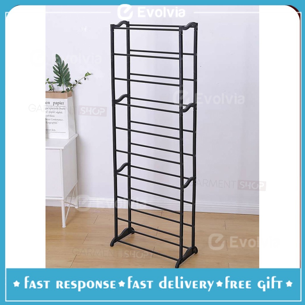 Rak Jilbab 10 Tingkat Multifungsi Pipa Besi - Evolvia