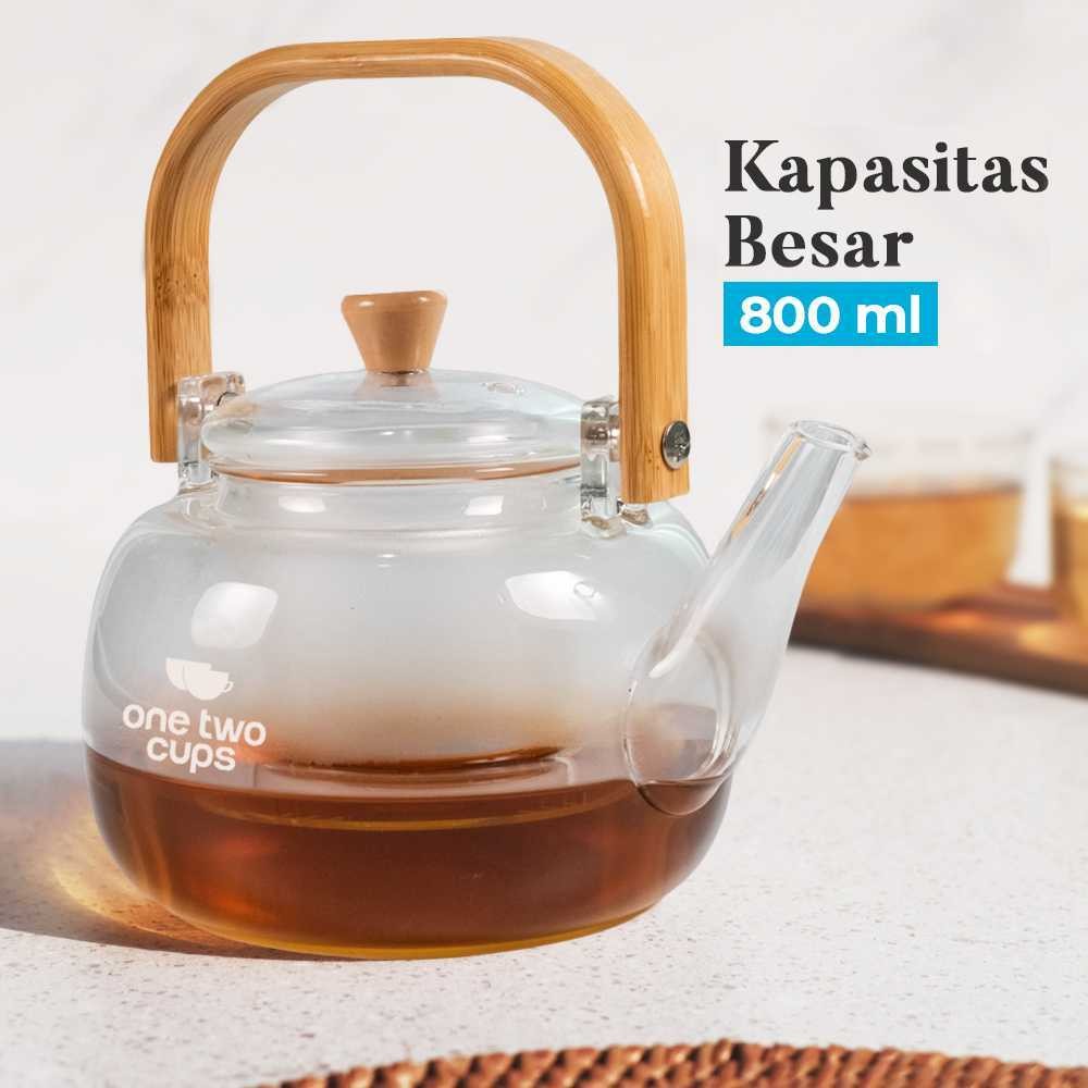Teko Teh Kaca Gelas Tahan Panas Api Langsung Teapot Japanese Style Tea Infuse Bisa Untuk Masak Diata