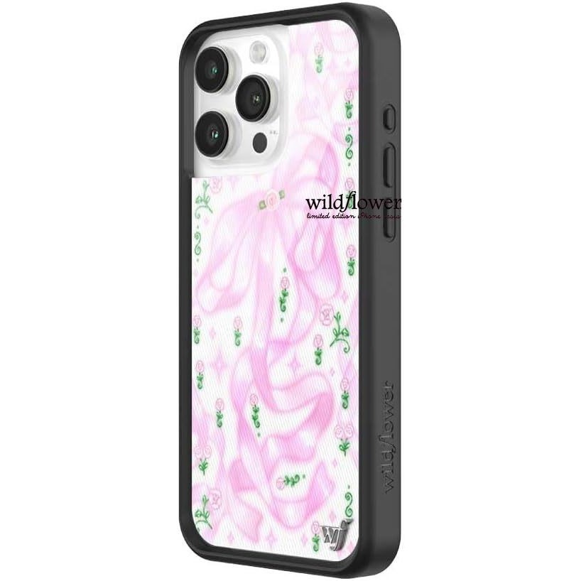 JUJI Wildflower Cases Ribbons & Rosettes Case For IPhone 11 12 13 14 15 16 15 Pro Max | Pink Bow Flo
