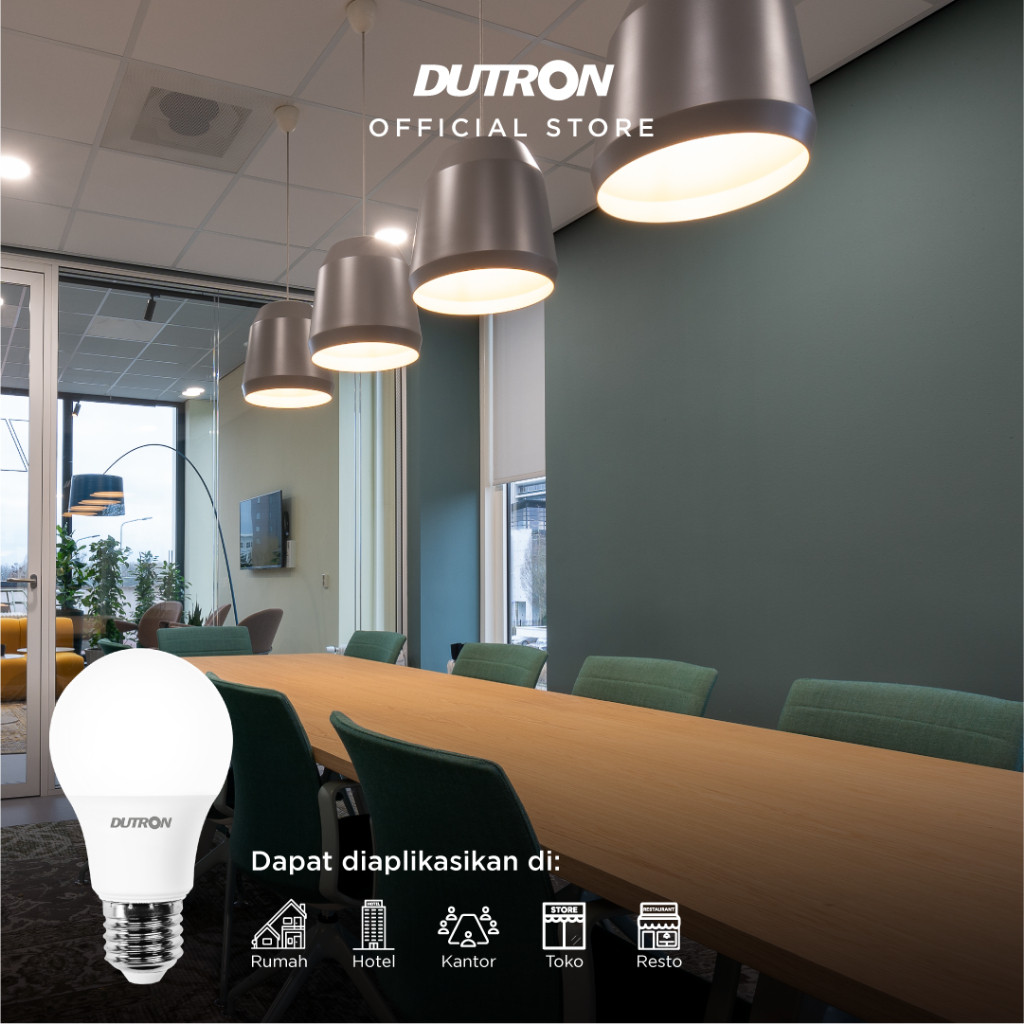 Lampu LED Dutron Bulb 7000K 3W 5W 7W 9W 13W 15W 18W 25W Terang Putih Dingin, Hemat Energi  SNI & Ber
