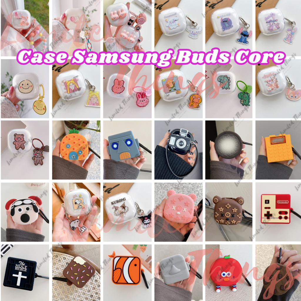 SOFT CASE Samsung Galaxy Buds Core Character Heart Polos Putih