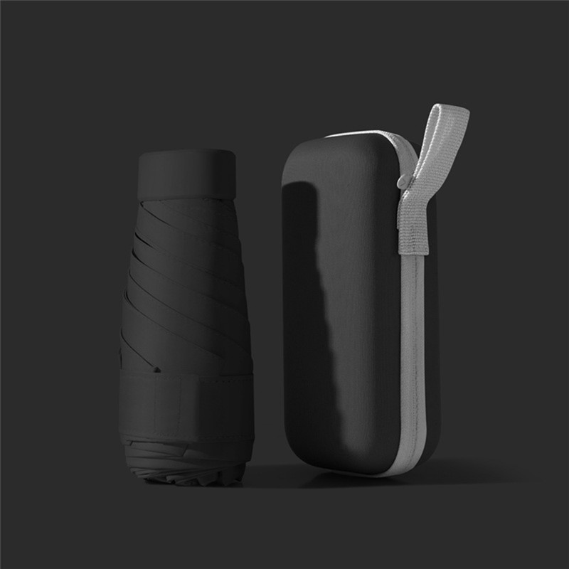 ALIM-Six Fold Card Umbrella Portable Pocket Capsule Umbrella Anti-Ultraviolet For Rain And Shine Sun