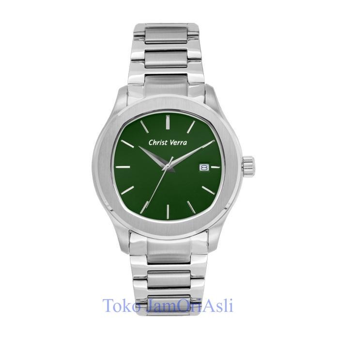 Promo Original Jam Tangan Pria Christ Verra CV 919491G-11 GRN Green Dial Garansi Resmi 2 Tahun