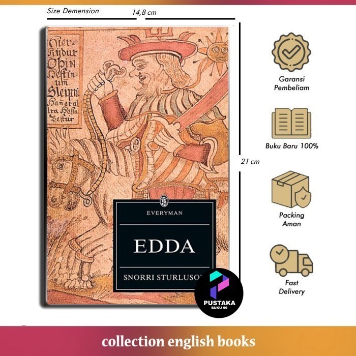 Edda (Everyman's Library) By Snorri Sturluson -Velvetstore