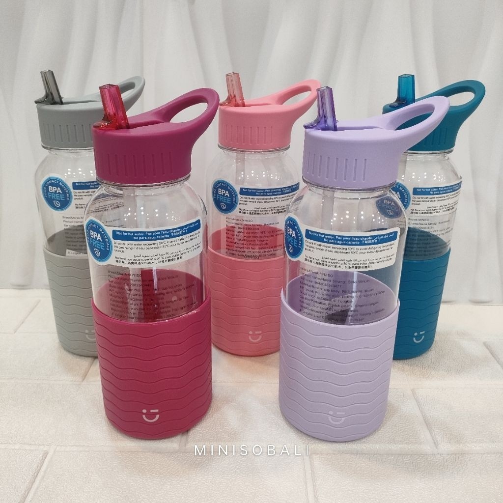 Official BALI MINISO Botol Minum Kapasitas Besar Large Capacity Water Bottle Botol Air Minum Botol M