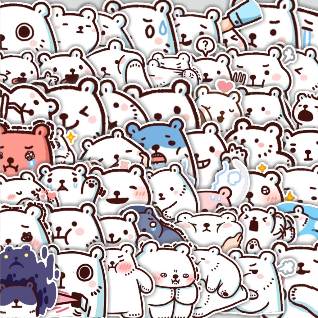 

Stiker Cutting Pack Stiker Bac Bac's Diary Cartoon Isi 100Pcs Series Aesthetic Lucu Keren Untuk Koper Bahan Vynil