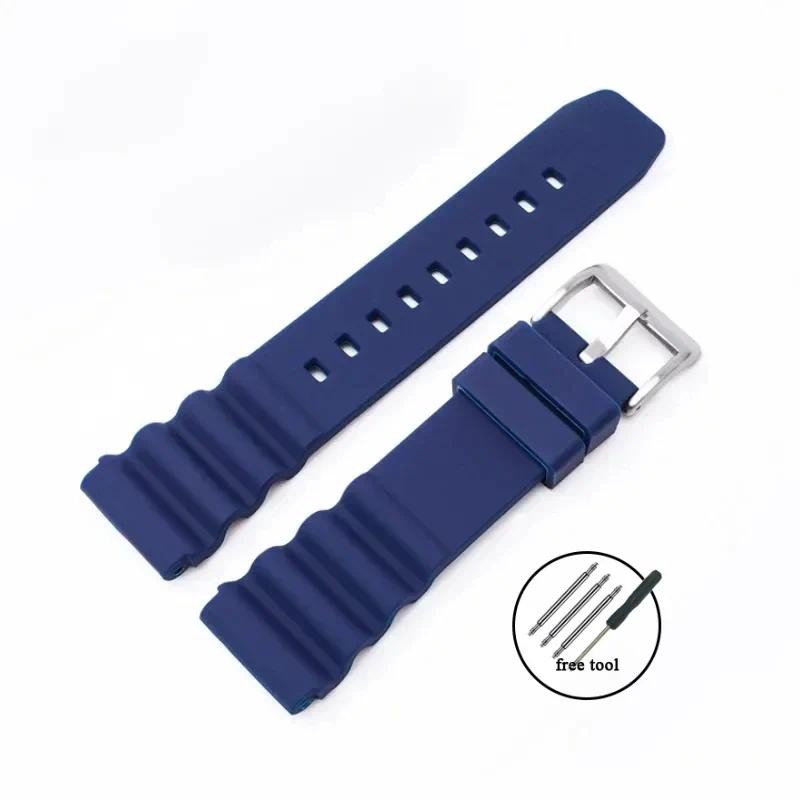 Silicone Watch Band 20mm 22mm For Rolex SUBMARINER Waterproof ving Bracelet For Citizen For Seiko SK