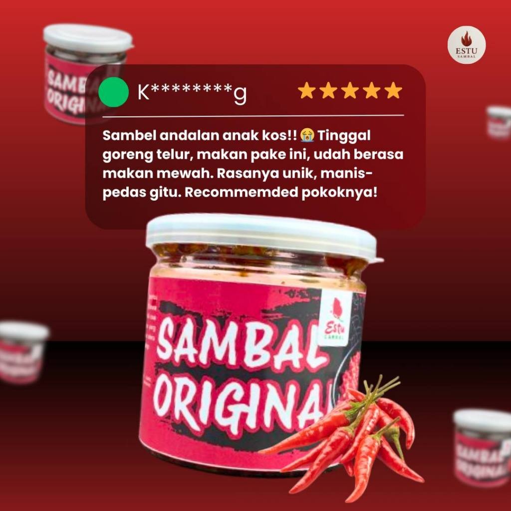 

Estu Sambel - Sambel Rumahan Khas Asli Nusantara Dari Bahan Pilihan